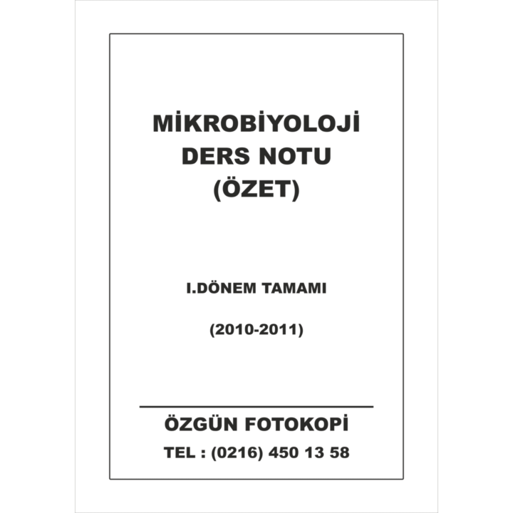 Ecz-2 Mikrobiyoloji (Özet)