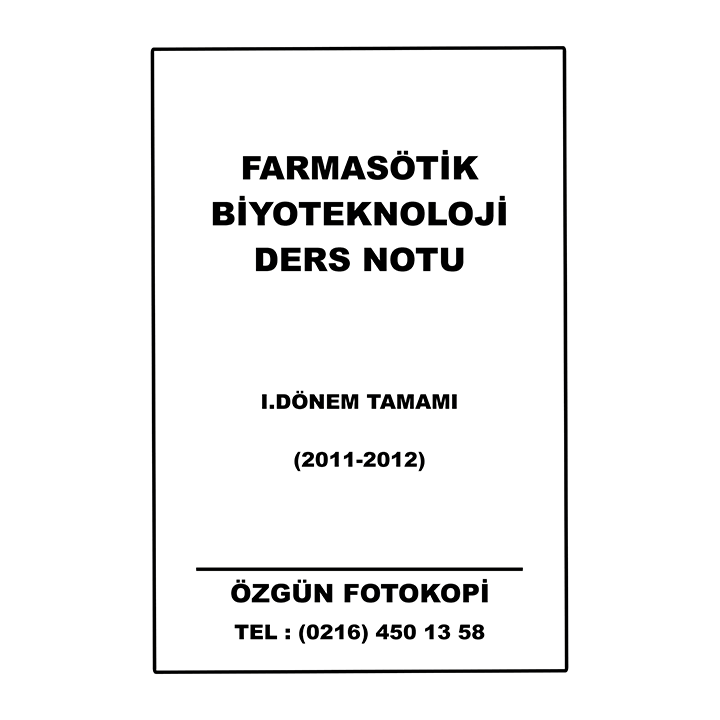 Ecz-4 Farmasötik Biyoteknoloji (Ciltli)