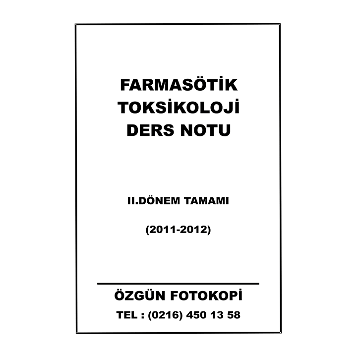 Ecz-4 Farmasötik Toksikoloji