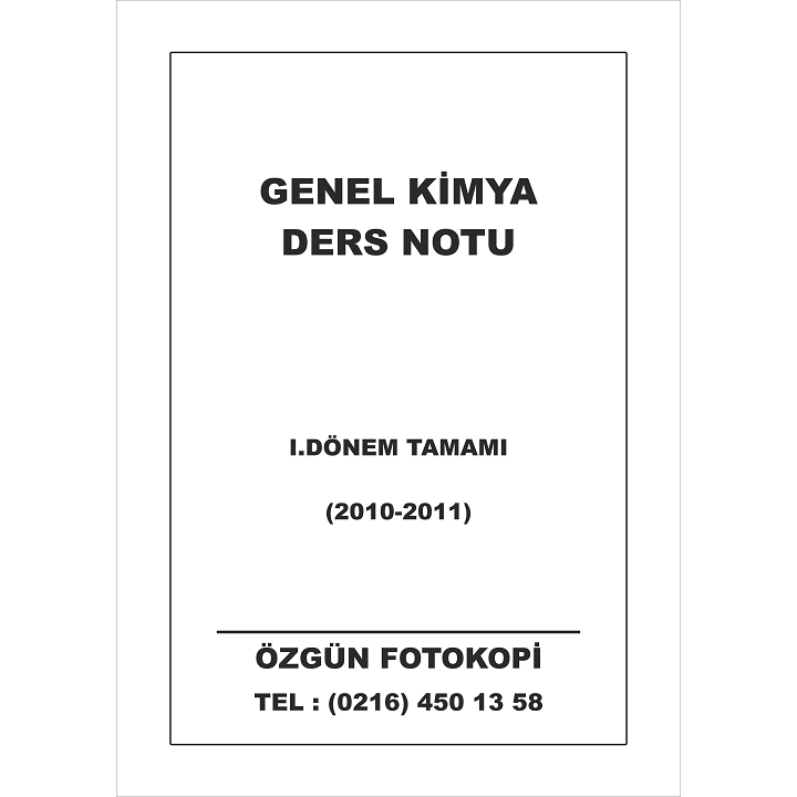 Ecz-1 Genel Kimya