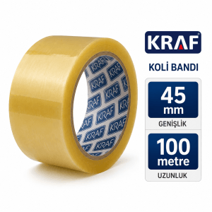 Kraf Koli Bandı 45 mm x 100 m Şeffaf
